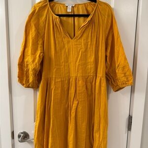 London Times Pumpkin Yellow Dress | XL